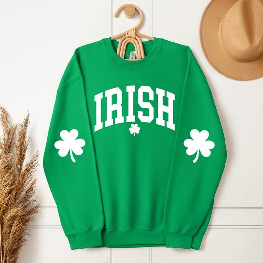 Irish Sweatshirt, St Patricks Day Sweatshirt, Irish Crewneck, St Patricks Day Shirt, Saint Patricks Day, Elbow Patch,...