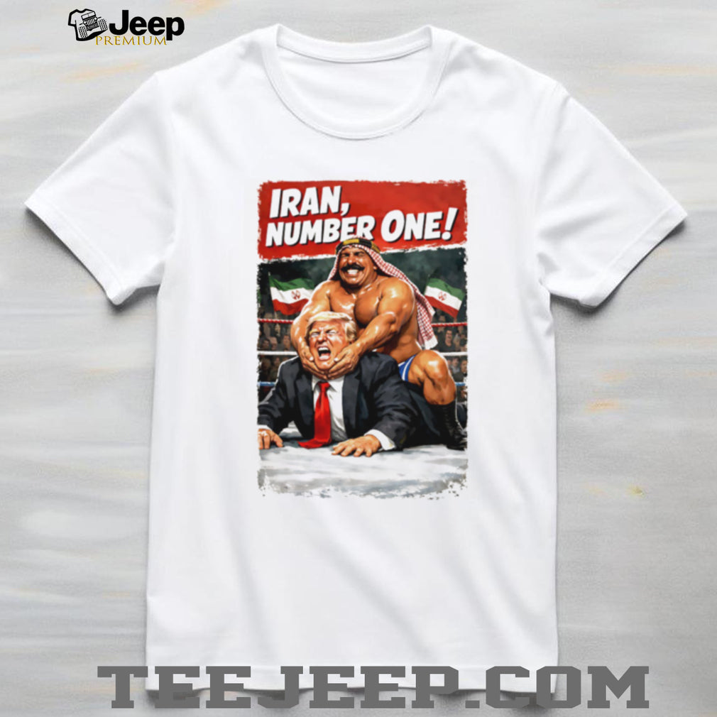 Iron Sheik vs Donald Trump “Iran Number One” Wrestling Mockup T Shirt