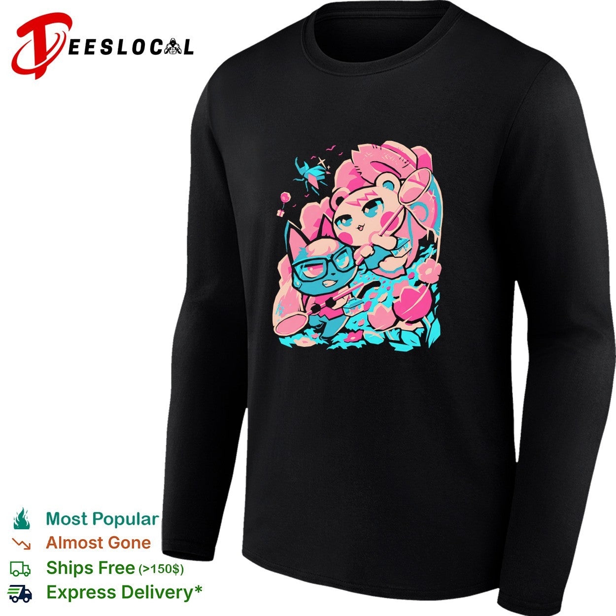Isabelle and Raymond Animal Crossing cherry blossom flowers shirt