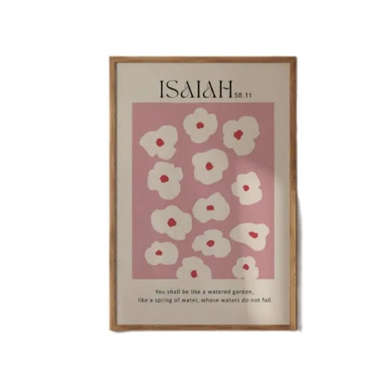 Isaiah 58 Flower Market Printed, Christian Home Decor, Christian Faith Poster, Gifts For Women Her Wall Decor, Poster...