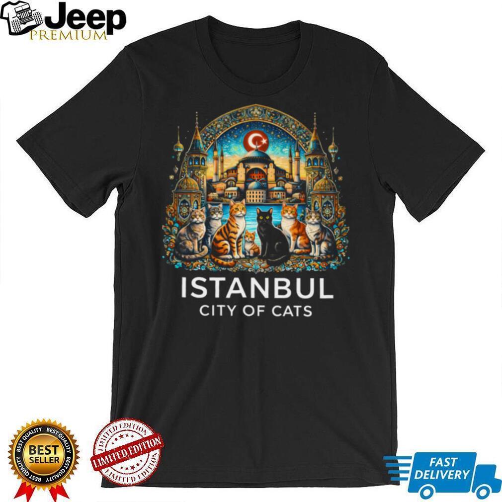 Istanbul City of Cats Artistic Hagia Sophia Landmark T Shirt