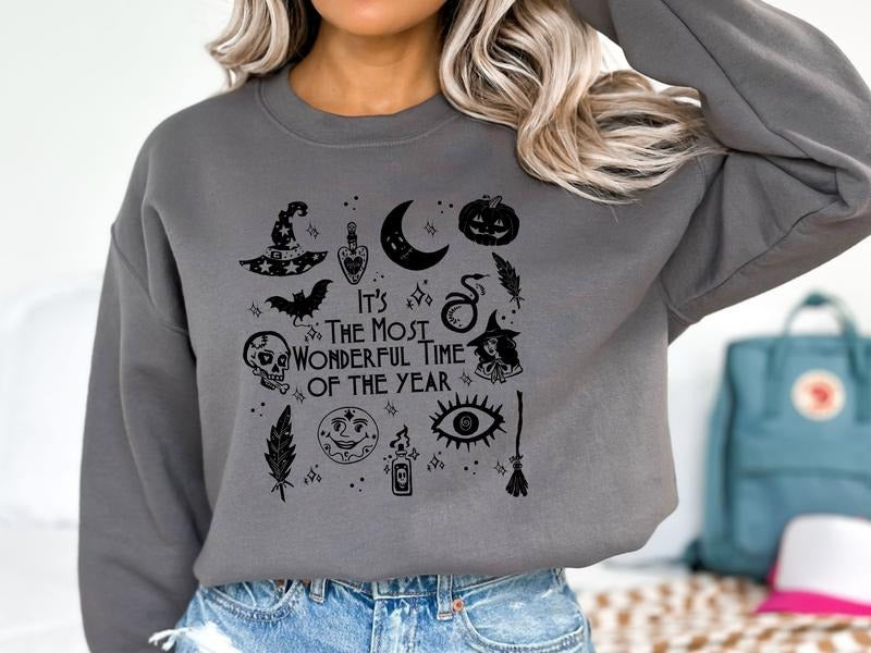 It is the Most Wonderful Time of the Year Sweatshirt in Charcoal Color