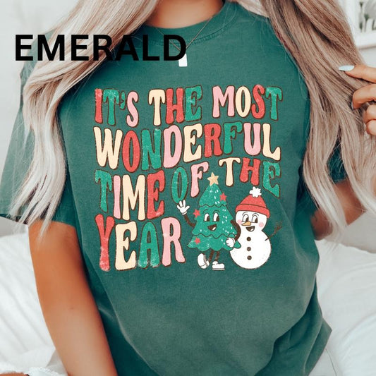 It's the most wonderful time of the year christmas #3 tshirt, Christmas Graphic shirt, Comfort Colors T-shirt, Oversized Christmas T-shirt, Graphic Christmas tshirt, Christmas Gift for Women, Lady Tshirt