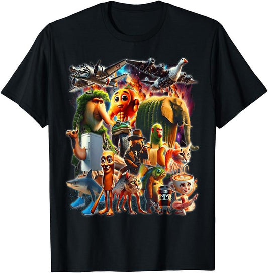 Italian-Brainrot AI Generated Animals Gen Z Men Women Youth T-Shirt | Unisex Cotton Tee Gift, Crewneck, Short Sleeve