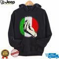 Italian Hand Gesture Icon Italy Flag Colors Distressed Graphic T Shirt