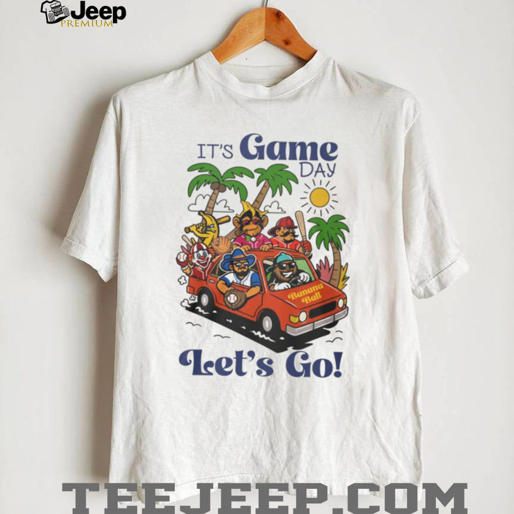 It’s Game Day Let’s Go Banana Ball Mascot Road Trip Cartoon T Shirt