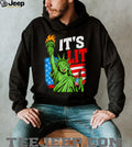 It’s Lit Statue Of Liberty Drinking Beer Fourth Of July Vintage American Flag T Shirt