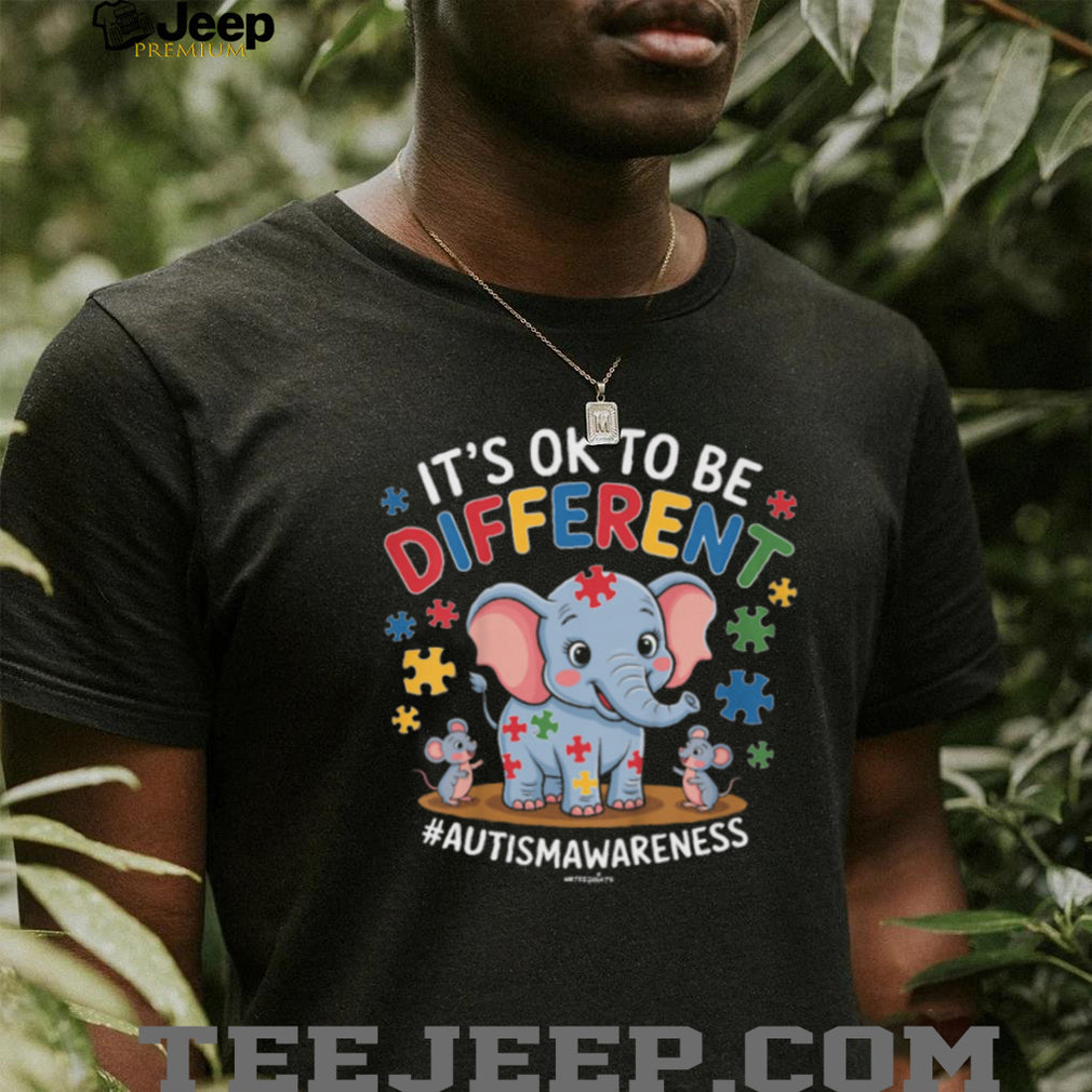 It’s OK To Be Different Elephant Autism Awareness Kids & Adults T Shirt