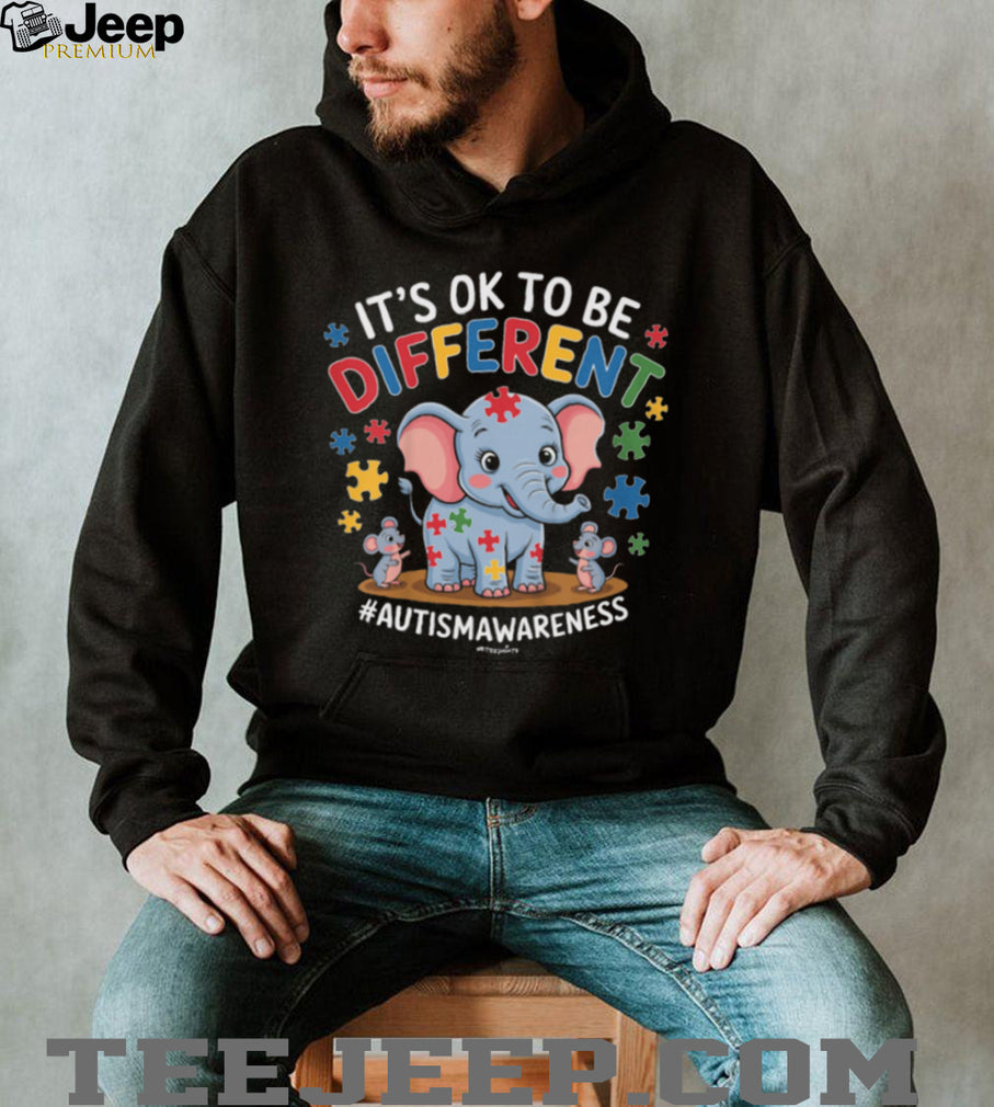 It’s OK To Be Different Elephant Autism Awareness Kids & Adults T Shirt