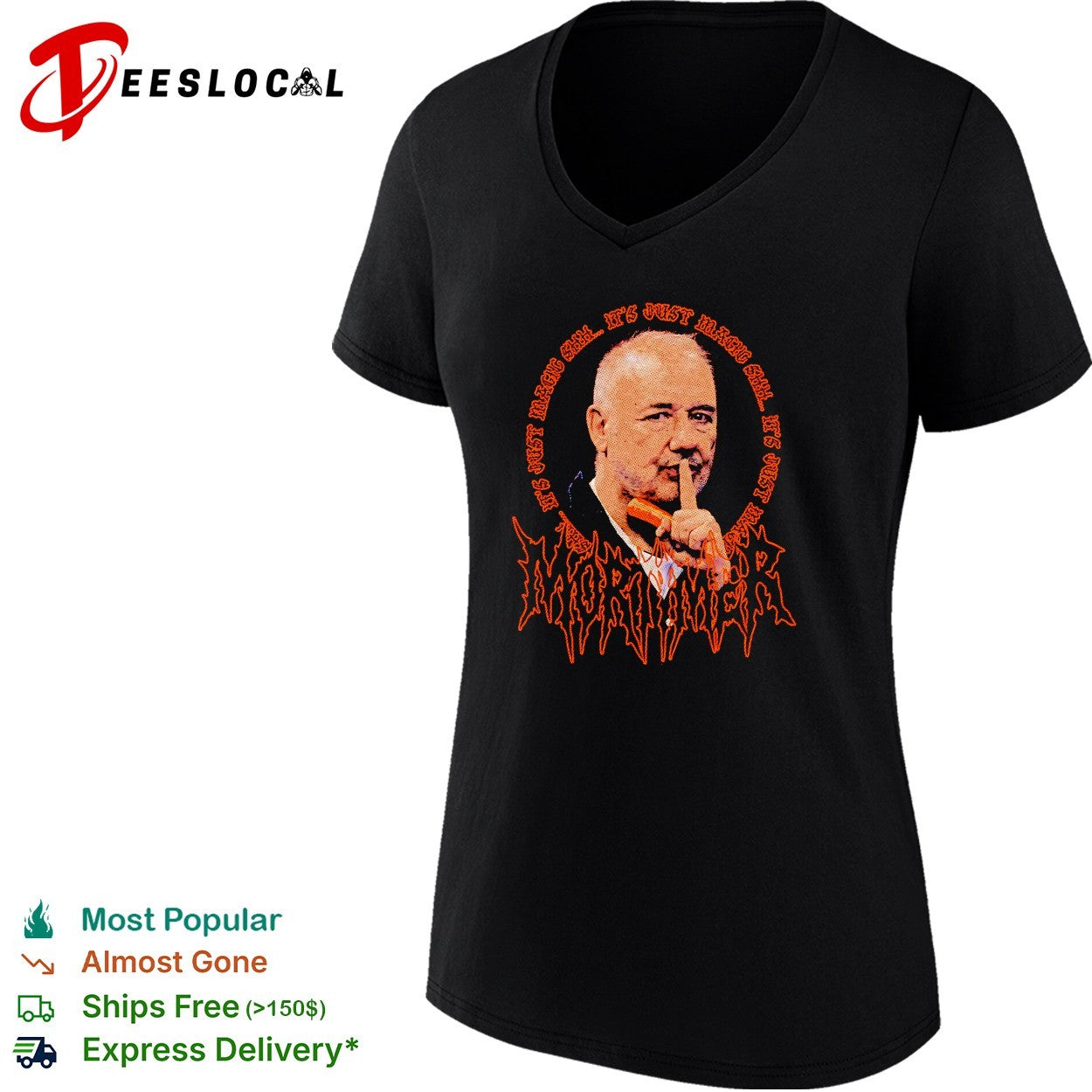 It’s just magic girl shushing gothic portrait shirt