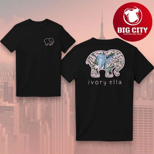 Ivory Ella Floral Elephant Two Sided Shirt