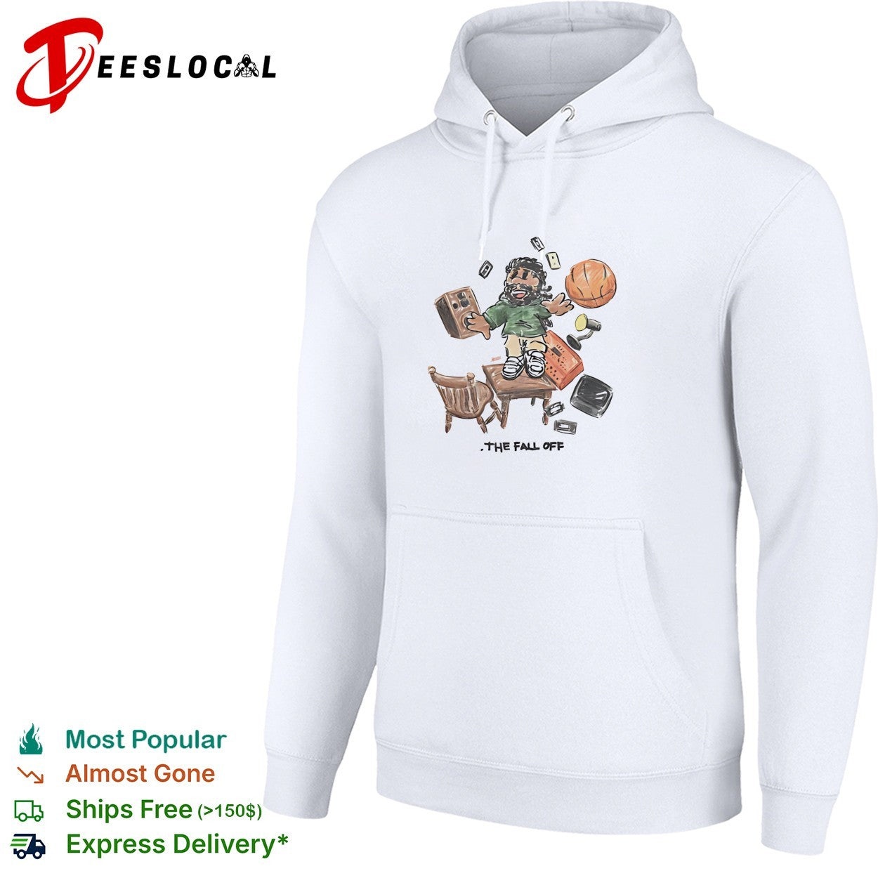 J Cole The Fall Off cartoon desk basketball shirt