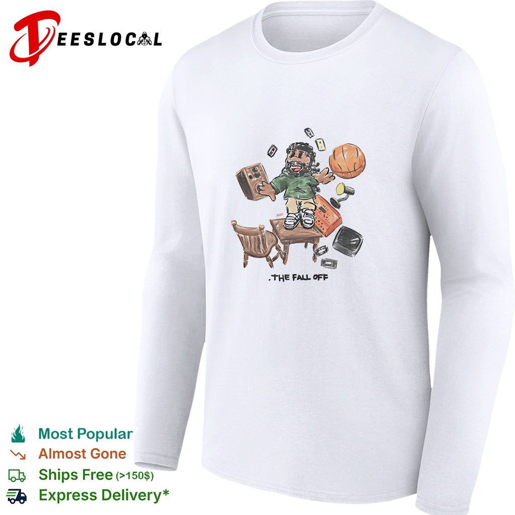 J Cole The Fall Off cartoon desk basketball shirt