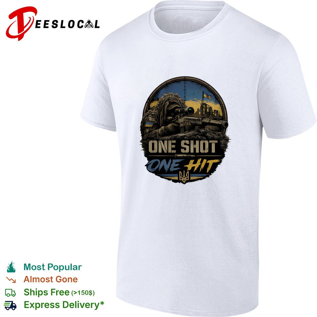 Ukrainian Sniper One Shot One Hit Military shirt