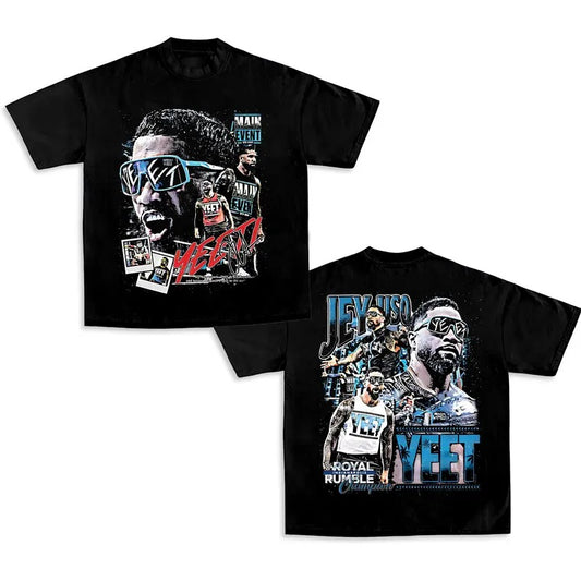 JEY USO ROYAL RUMBLE SHIRT, WWE Fans Clothes, WWE Tee, Fashion Men's Clothes For Daily Wear, Casual Wear 2025, Men's Clothes, 90s Clothes