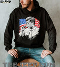 JFK Smoking Cigar American Flag John F Kennedy Retro T Shirt