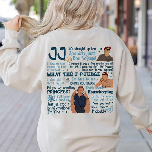 JJ Maybank OBX Quotes Sweatshirt (Only On Back)JJ Maybank Lines - OBX Merch , Apparel For Men And Women, Gift For Movies Lovers Fabric Womenswear