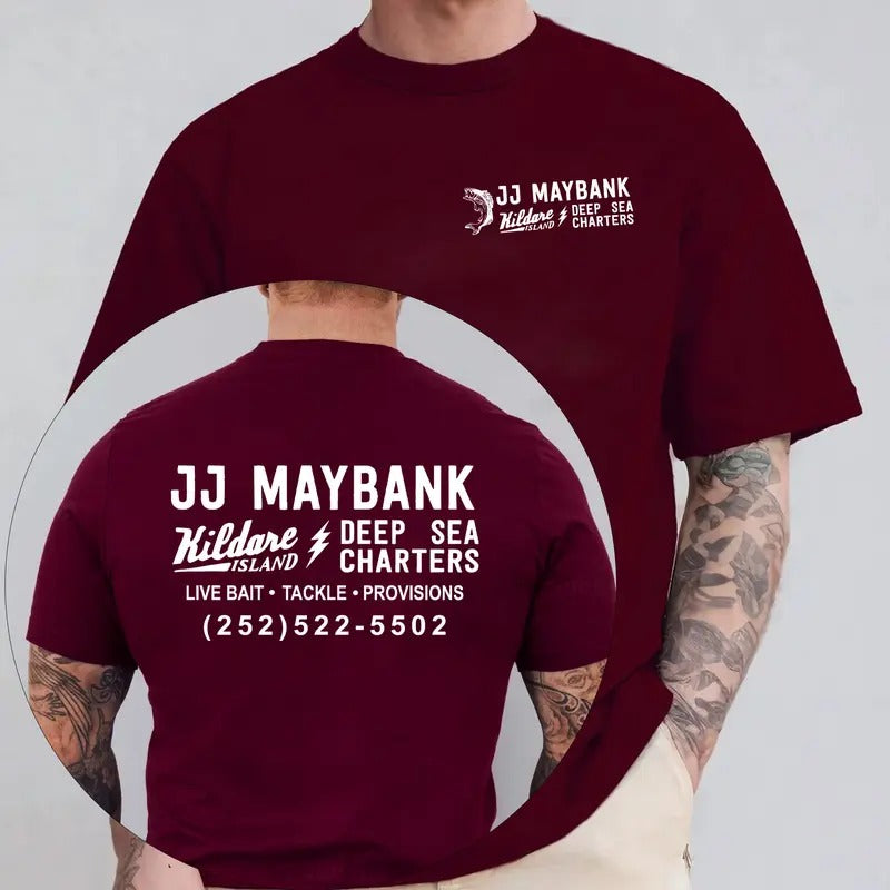 JJ Maybanks 2 Sides Kildare Deepsea Character T-Shirt, JJ Maybank Outfit, OBX SS4 Show Shirt, Beach Tee, Spring Break Tee Gift For Movies Lovers Fabric