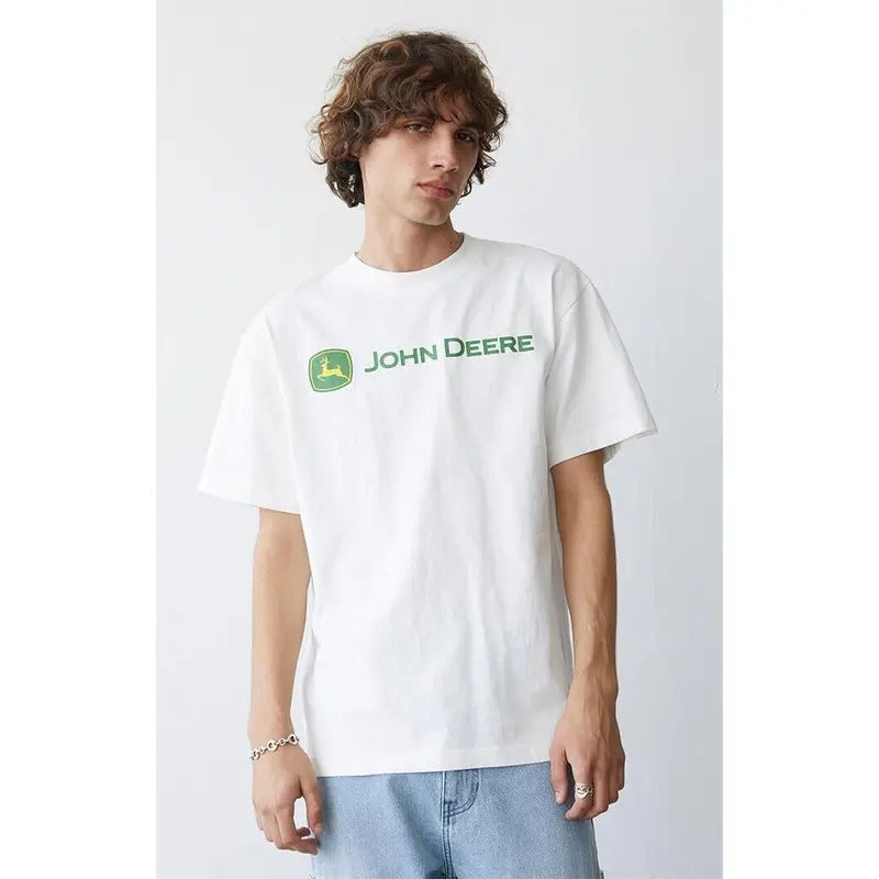 JOHN DEERE Men's Script Logo T-Shirt - Multicolor