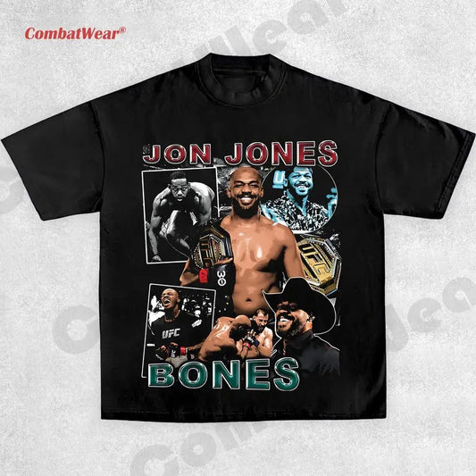 JON JONES-BONES TEE ,Boxing T-shirt, Fighter Tee, Boxer Shirt, Sports Shirt, Vintage Boxing Tee, Graphic Boxing Champ T-Shirt Hoodie Sweatshirts