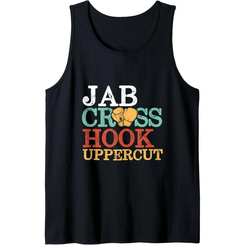 Jab Cross Hook Uppercut Boxer Workout Women Kickboxing Tank Top MADE IN USA