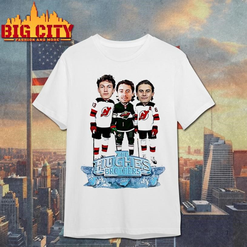 Jack Hughes Luke Hughes Quinn Hughes The Hughes Bowl Caricature Shirt