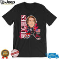 Jack Hughes USA Olympic Hockey Caricature Signature T Shirt