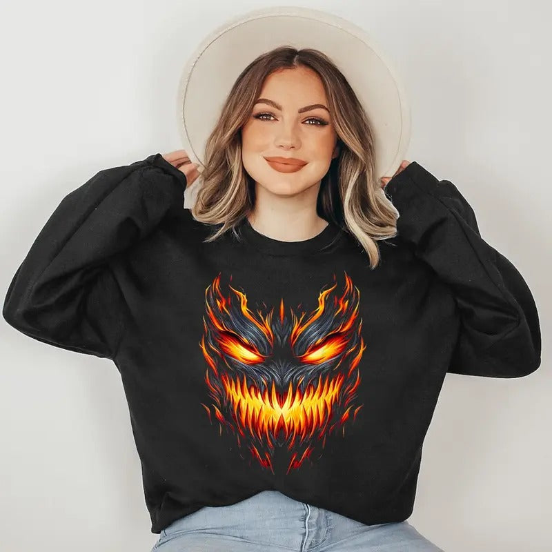 Jack o Lantern Scary Pumpkin Halloween Men Boys Kids Sweatshirt T-Shirts, Hoodie | WearSparks.com