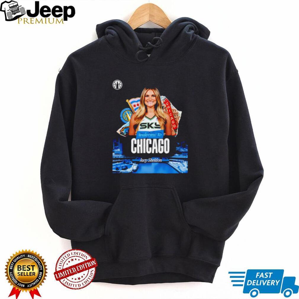 Jacy Sheldon Welcome to Chicago Sky WNBA Draft T Shirt