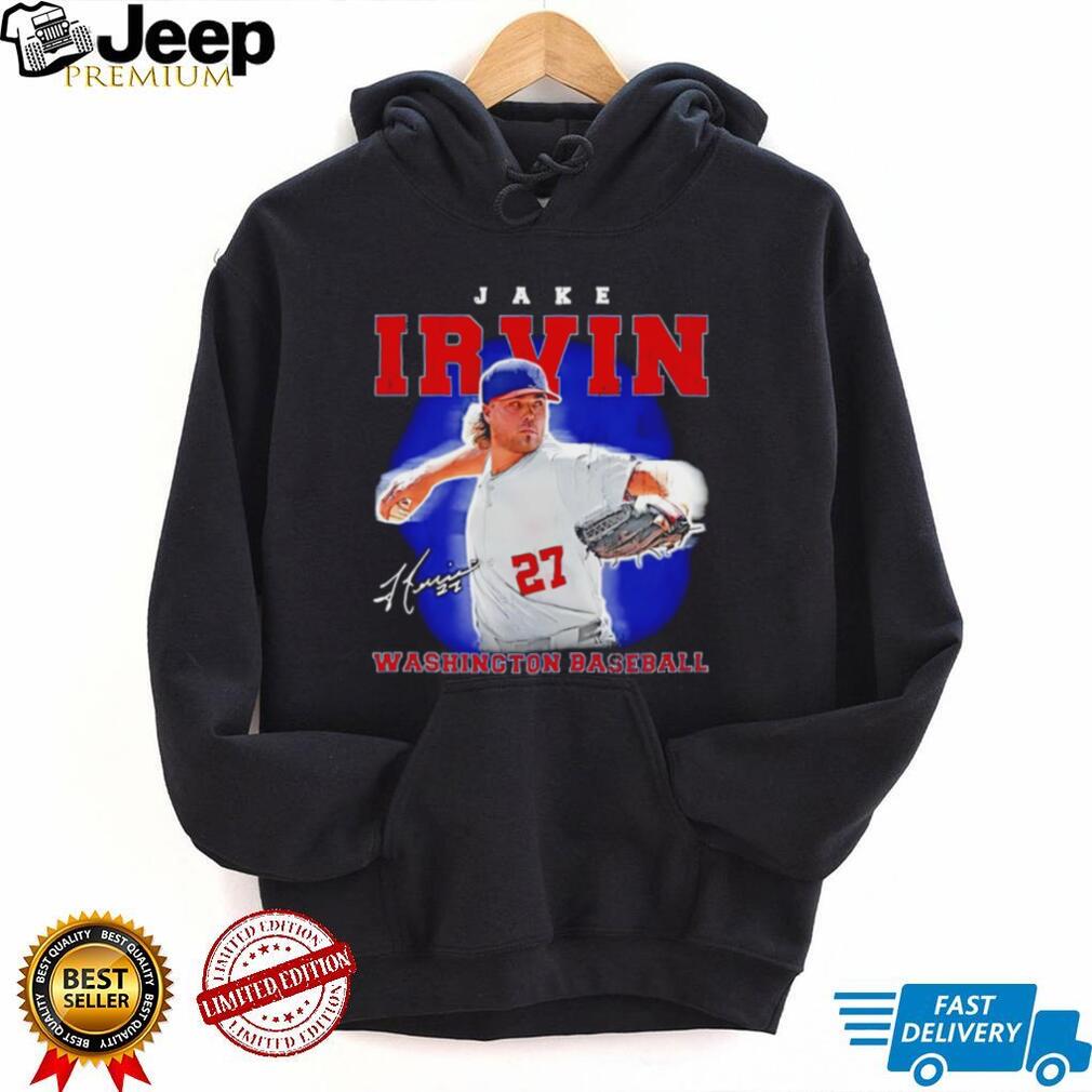 Jake Irvin 27 Washington Baseball Retro Signature T Shirt