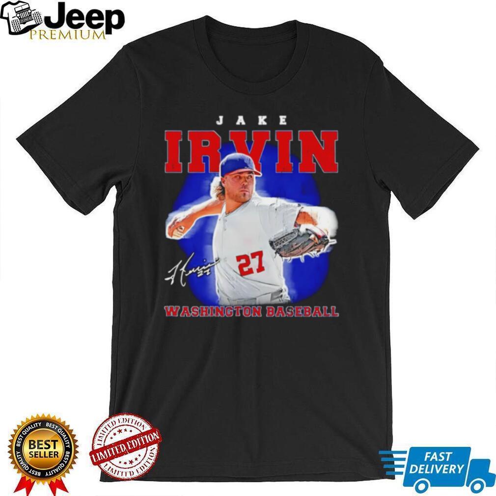 Jake Irvin 27 Washington Baseball Retro Signature T Shirt