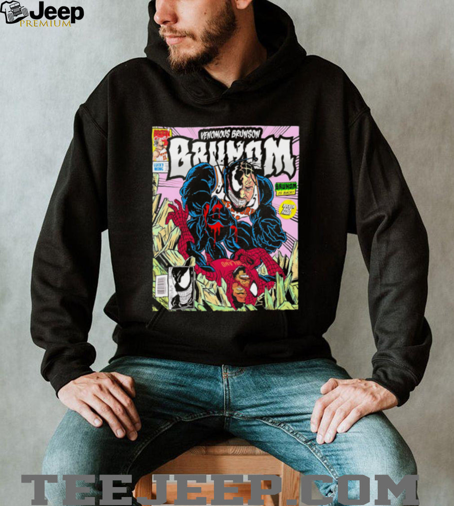 Jalen Brunson Venomous Brunson Comic Style Basketball T Shirt
