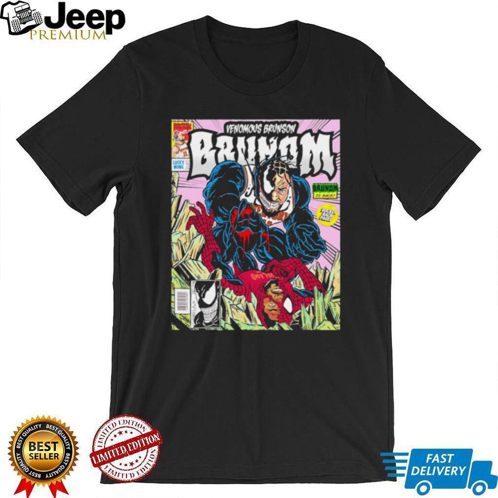 Jalen Brunson Venomous Brunson Comic Style Basketball T Shirt