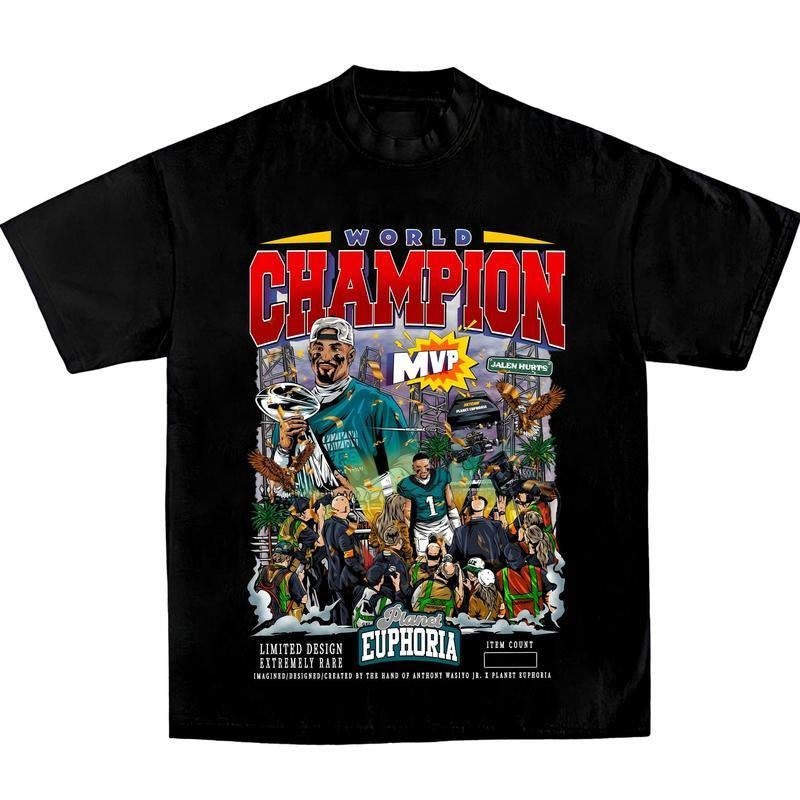 Jalen Hurts MVP Euphoria Planet Shirt, Vintage 90s Unisex Football Tees, Football T-Shirts, Sports Shirt, Game Day Tee, Football Fan Gifts, tshirt hot trend 2025