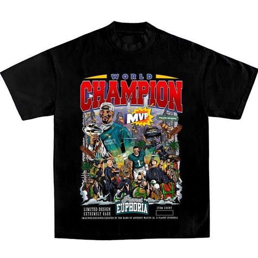 Jalen Hurts MVP Euphoria Planet Shirt, Vintage 90s Unisex Football Tees, Football T-Shirts, Sports Shirt, Game Day Tee, Football Fan Gifts, tshirt hot trend 2025