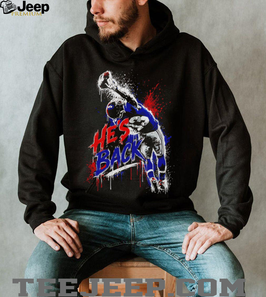 Jalin Hyatt New York Giants He’s Back 13 paint shirt