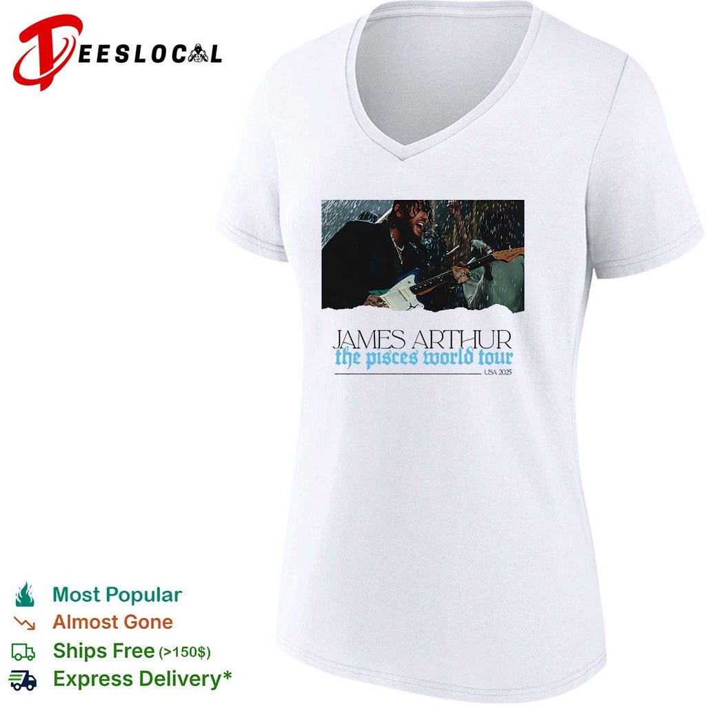 James Arthur the Pisces world tour rain guitar shirt