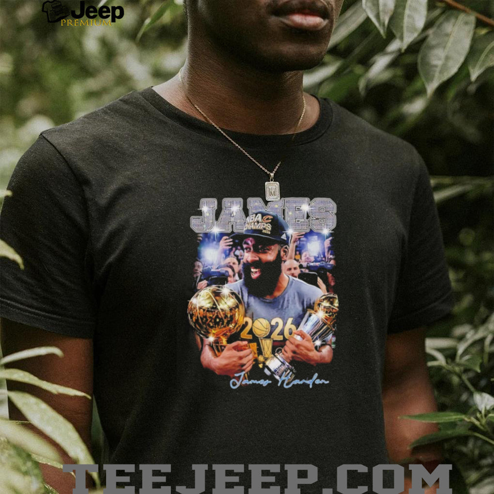 James Harden 2026 NBA Champion Two Trophy Vintage Style T Shirt