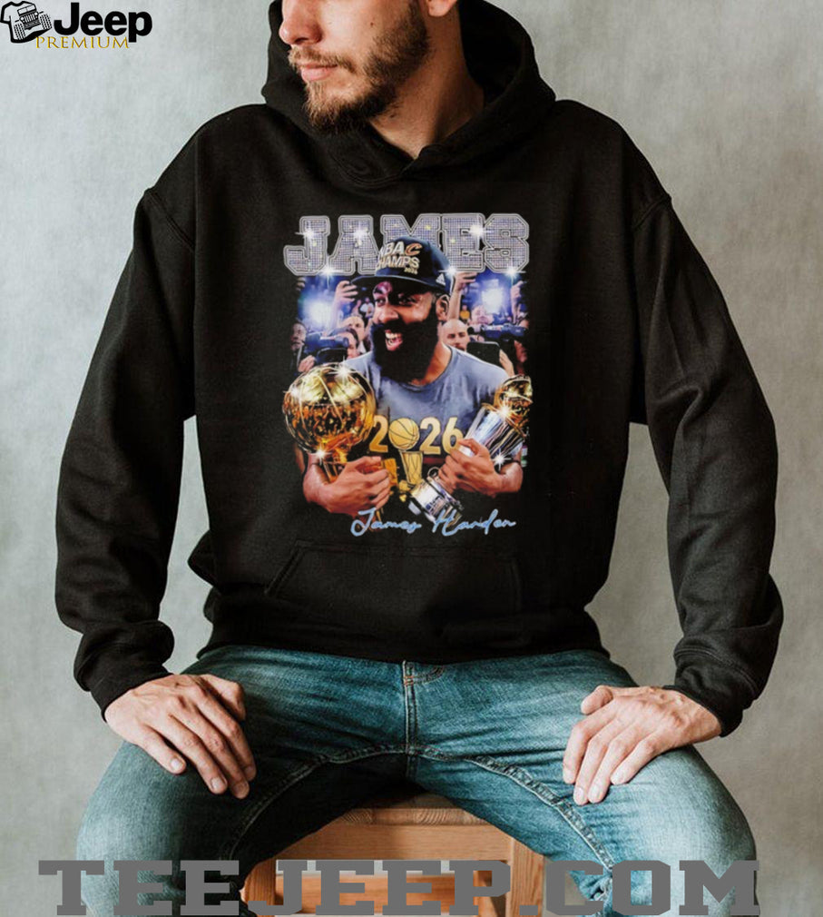 James Harden 2026 NBA Champion Two Trophy Vintage Style T Shirt