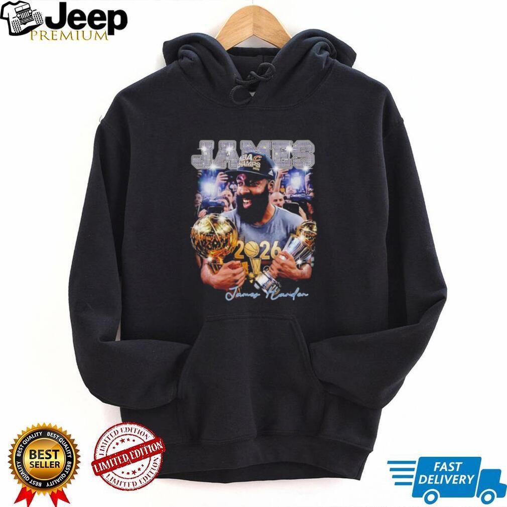 James Harden 2026 NBA Champion Two Trophy Vintage Style T Shirt