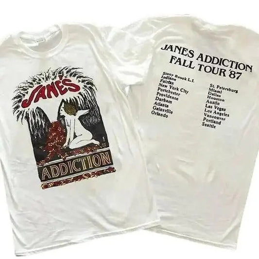 Jane's Addiction Fall Tour 87 Unisex Menswear T-Shirt