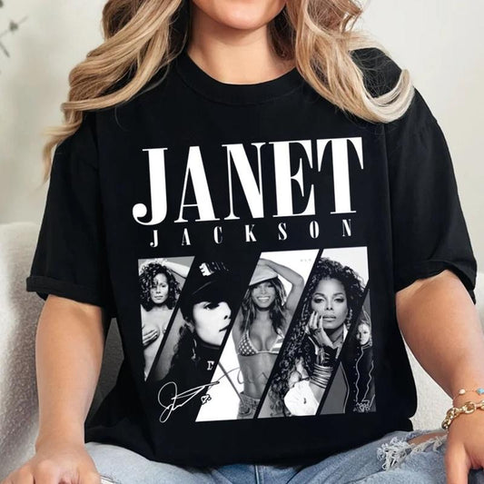 Janet Jackson Signature T Shirt, Janet Jackson Fan Gift, Janet Jackson Together Again 2024 Tour Shirt, Janet Jackson Merch, Janet Tee, 90s Vintage Shirt, Unisex T-Shirt, Gifts For Fans, Short Sleeve Tee Shirt