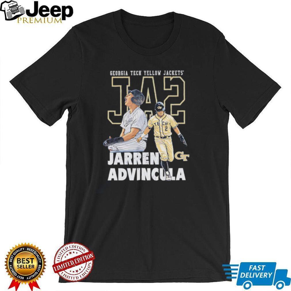 Jarren Advincula Georgia Tech Yellow Jackets Baseball T Shirt NCAA College Baseball Fan Apparel