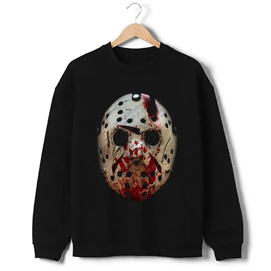 Jason Voorhees Sweatshirt Jason Mask Vintage Retro Fan Design Crewneck Sweatshirt