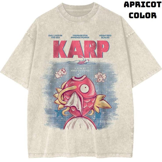 Jaws x Magikarp Vintage Graphic Tees, Magikarp T-Shirt, Pokemon Shirts, Vacation Outfits, Unisex Anime Manga Shirt Top Menswear Womenswear Streetwear
