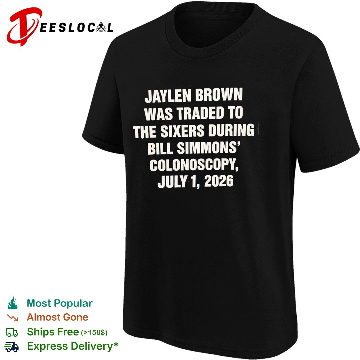 Jaylen Brown Philadelphia Sixers Bill Simmons podcast text only was traded 2026 shirt
