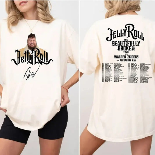 JeIIy R0ll Tour 2024 2 Sides Tee, Country Fans Top, Concert Outfit, Tour Merch, Unisex Short Sleeve Tee Shirt, Casual Clothing