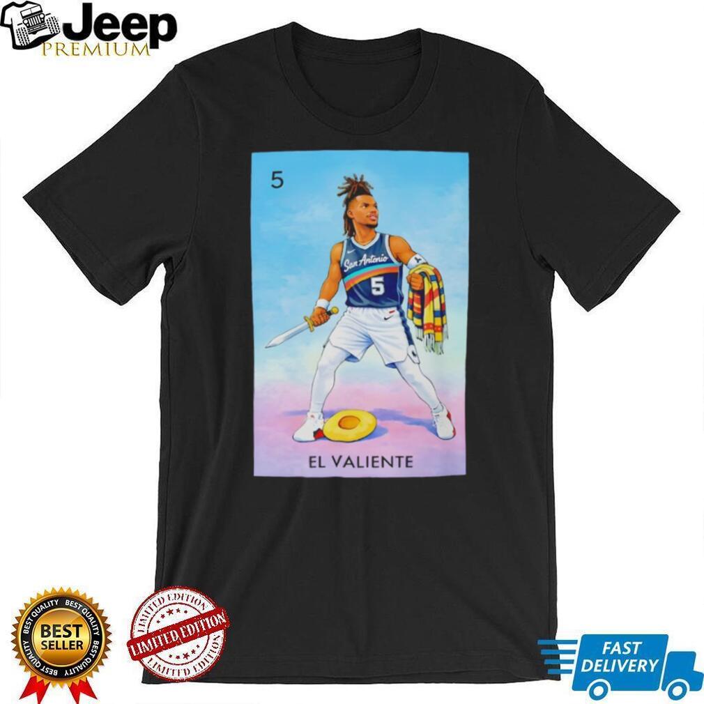 Jeremy Sochan San Antonio Spurs El Valiente Lotería Card Style T Shirt