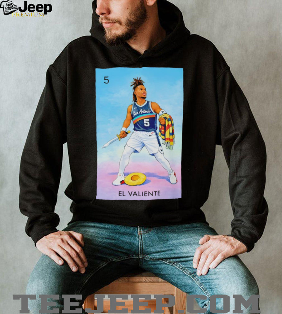 Jeremy Sochan San Antonio Spurs El Valiente Lotería Card Style T Shirt