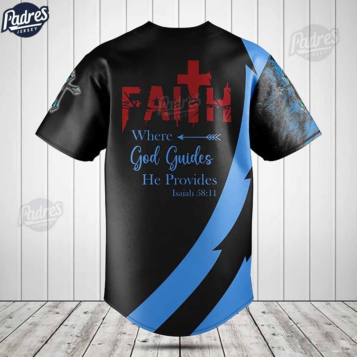 Jesus And Lion Faith Over Fear Baseball Jersey - Padres Jersey Oasis: Elevate Your Baseball Style Game... (Image 1)